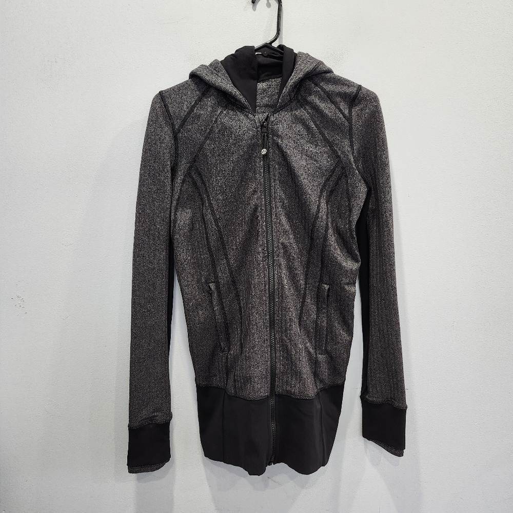 Lululemon Daily Practice Jacket Heathered Herringbone Heathered Black Black